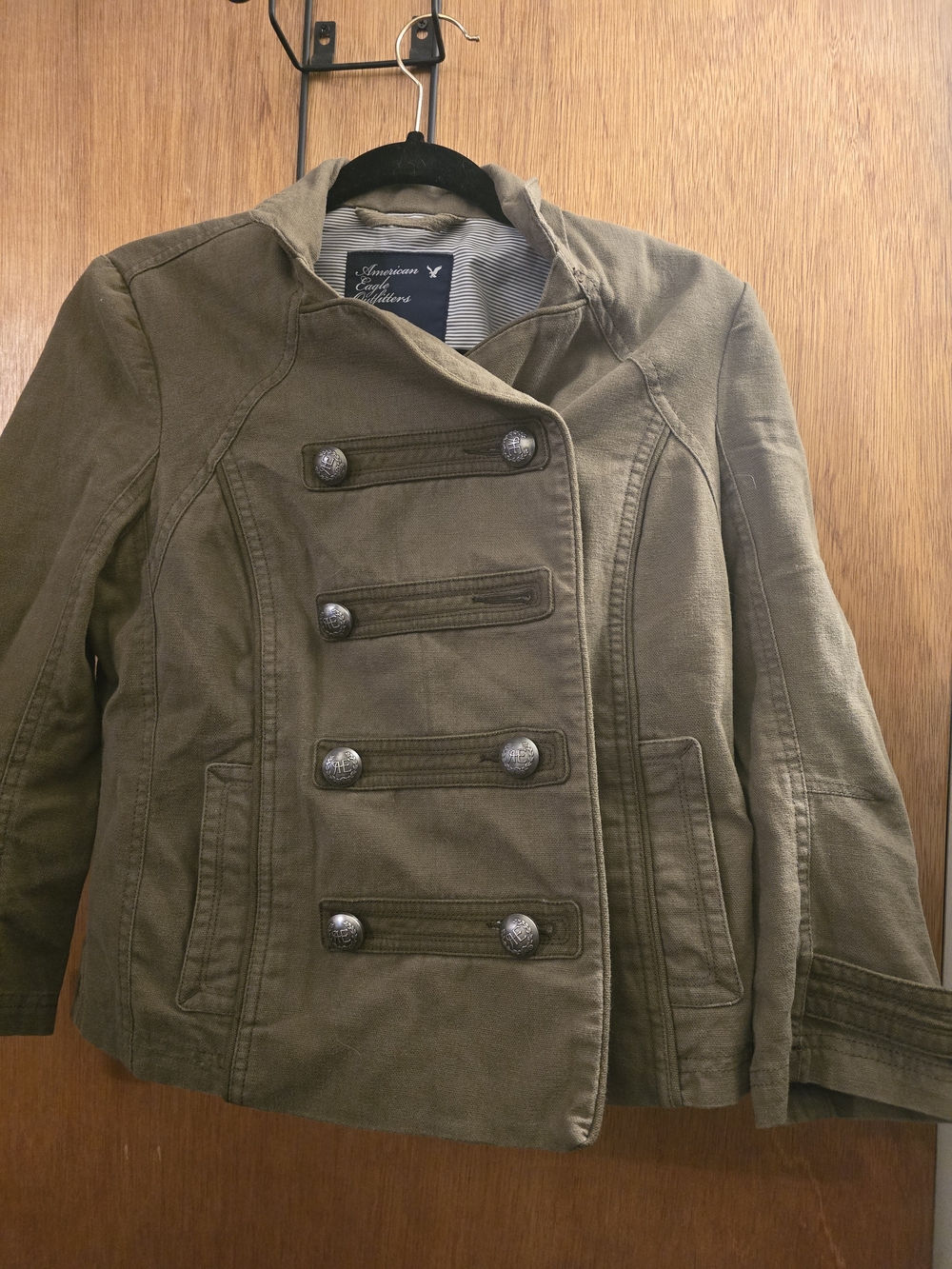American Eagle Outfitters Olive Military-Style Jacket